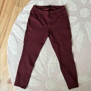 Sanctuary Burgundy Ankle-Length Pants with Geometric Pattern